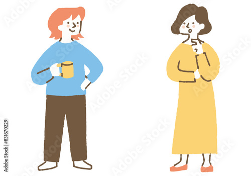 Two women discussing work_Color