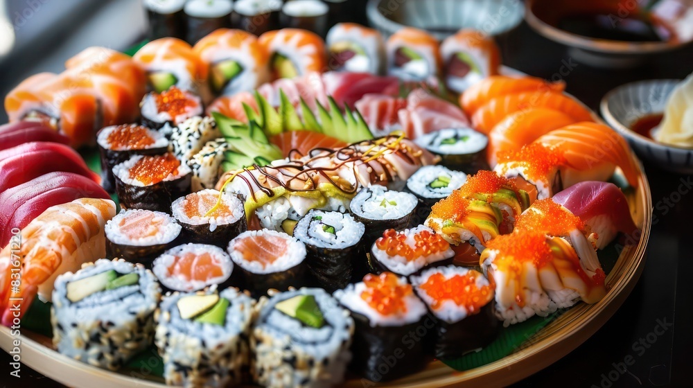 sushi on a plate sushi on a plate