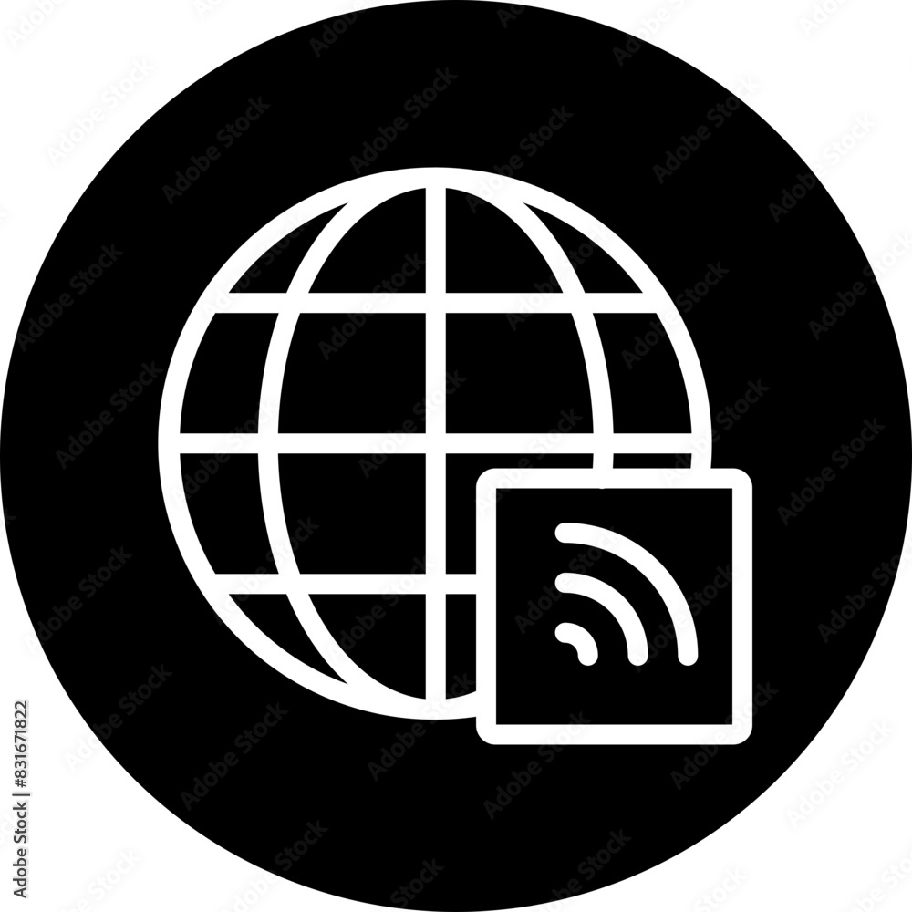 Internet Line White Circle Black Icon Design Internet Line White Circle Black Icon Design