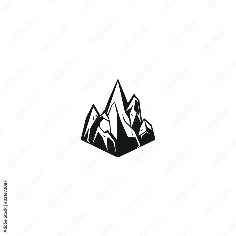 Mountain peak logo. hiking adventure, minimalist mountain peak.
Mountain peak logo. hiking adventure, minimalist mountain peak.