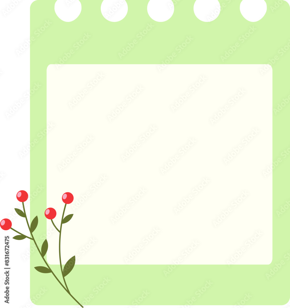 Obraz premium Floral Planner Note