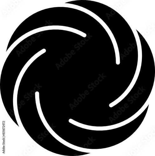 Spiral black minimalist simple element