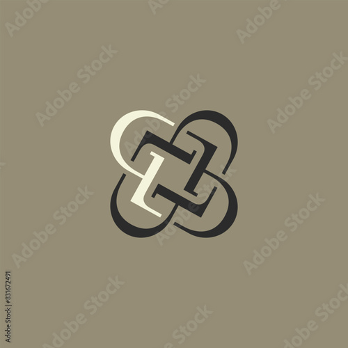 luxury letter GL logo design. Vector illustration letter G and L. modern logo design vector icon template