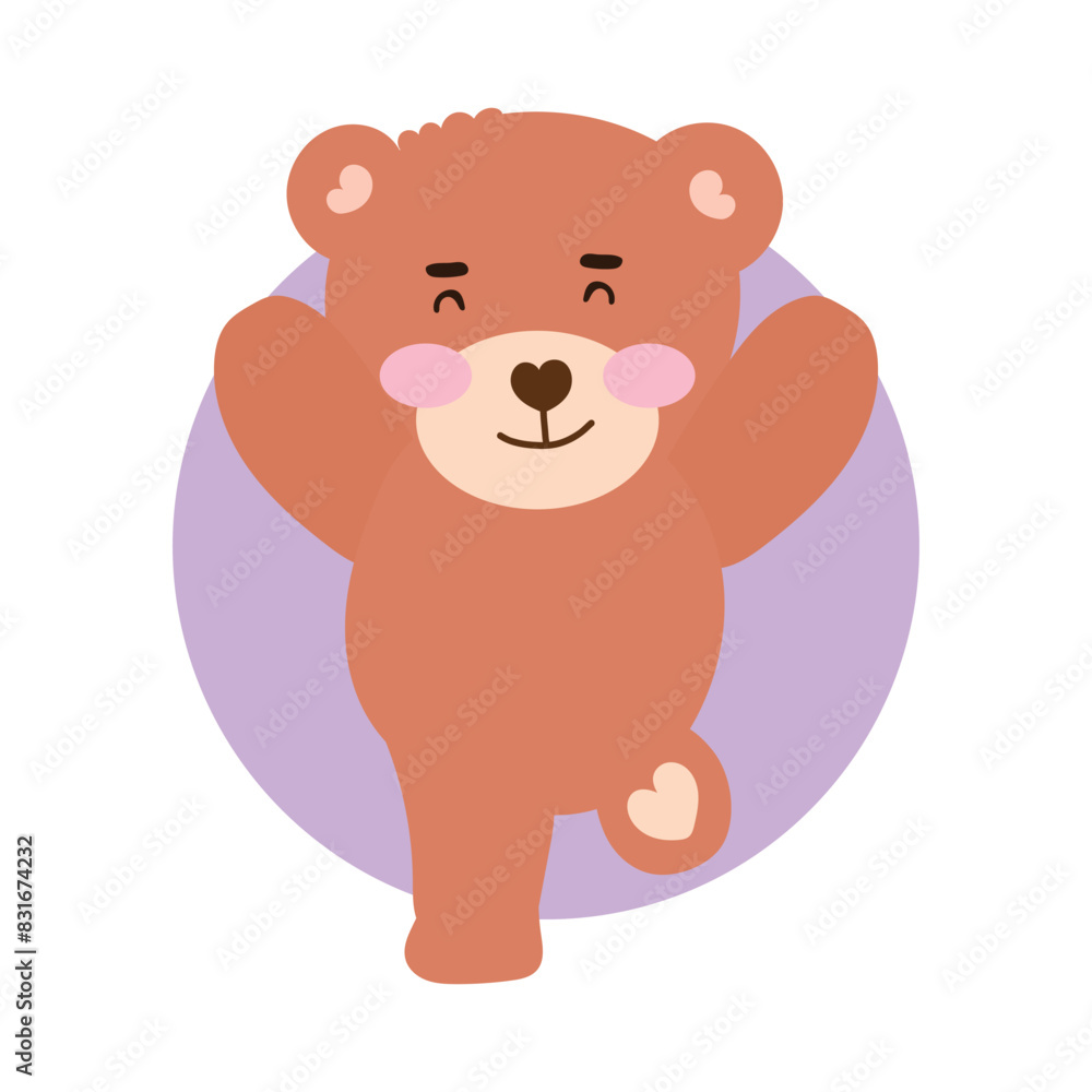 baby bear pose variant gesture. element stock design baby bear pose variant gesture. element stock design