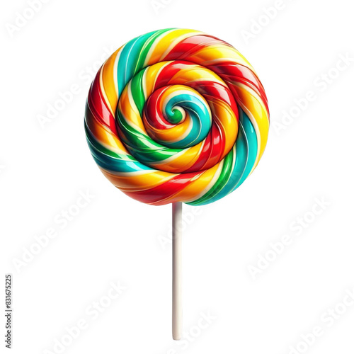 Lollipop candy isolated on transparent background