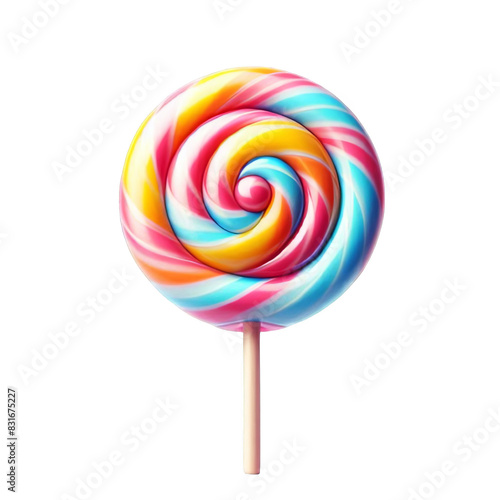 Lollipop candy isolated on transparent background