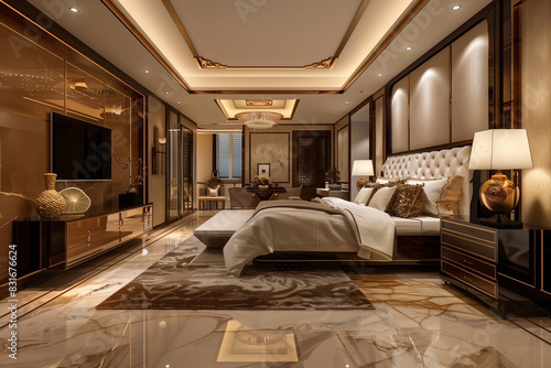 luxury modern bedroom  interior