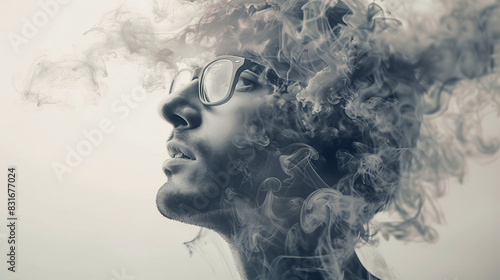 man in smoke