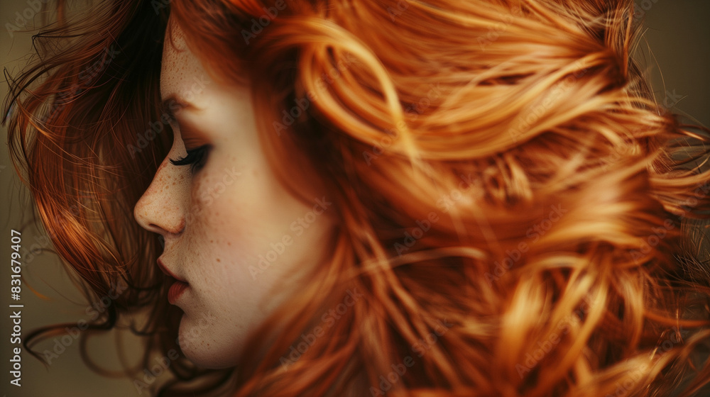 portrait of a woman with long hair portrait of a woman with long hair