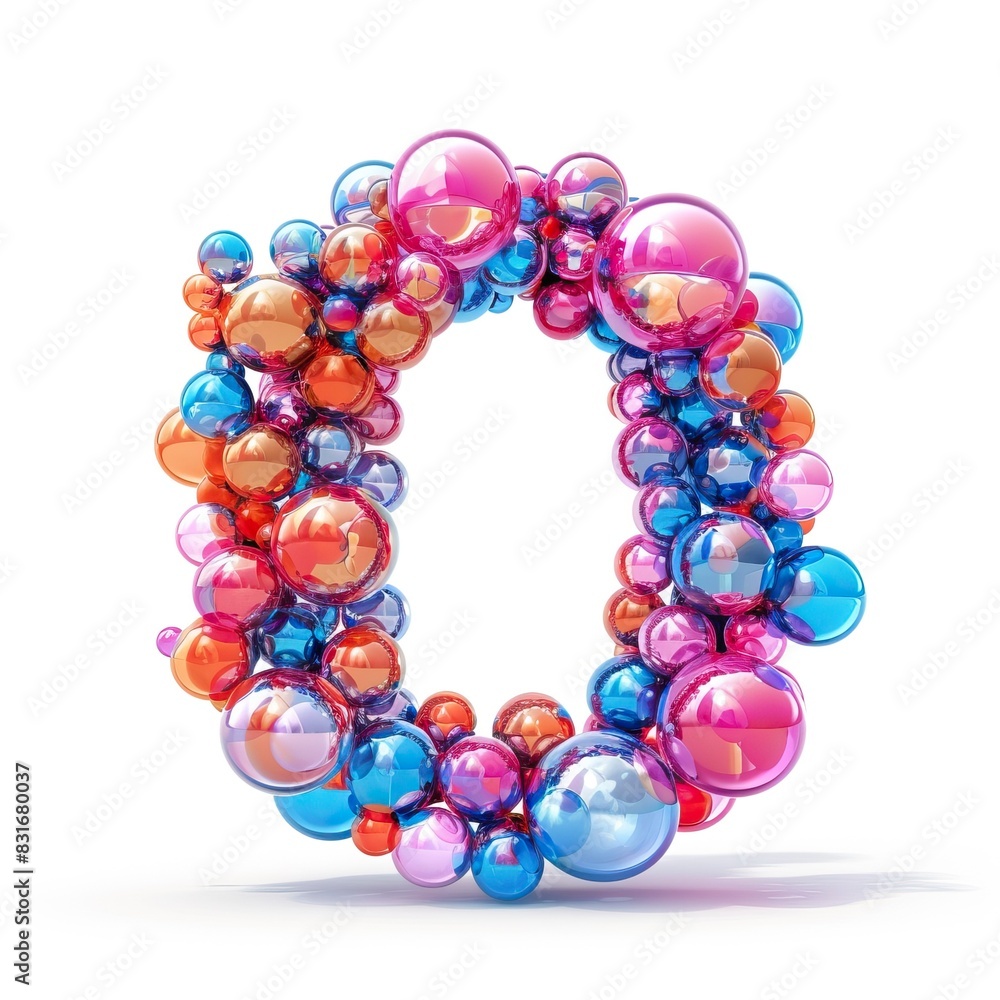 Obraz premium Bubble font of letter 