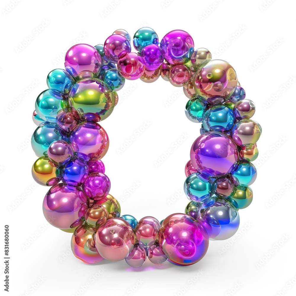 Bubble font of letter Bubble font of letter