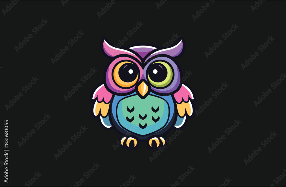 Obraz premium Owl logo design template vector illustration