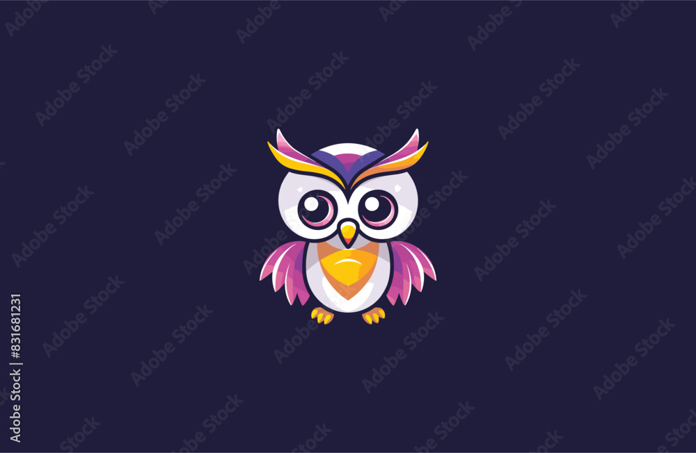 Obraz premium Owl logo design template vector illustration