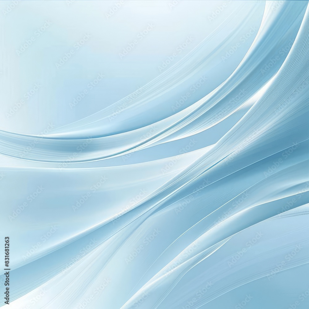 Abstract blue waves flow smoothly on a soft backdrop Abstract blue waves flow smoothly on a soft backdrop