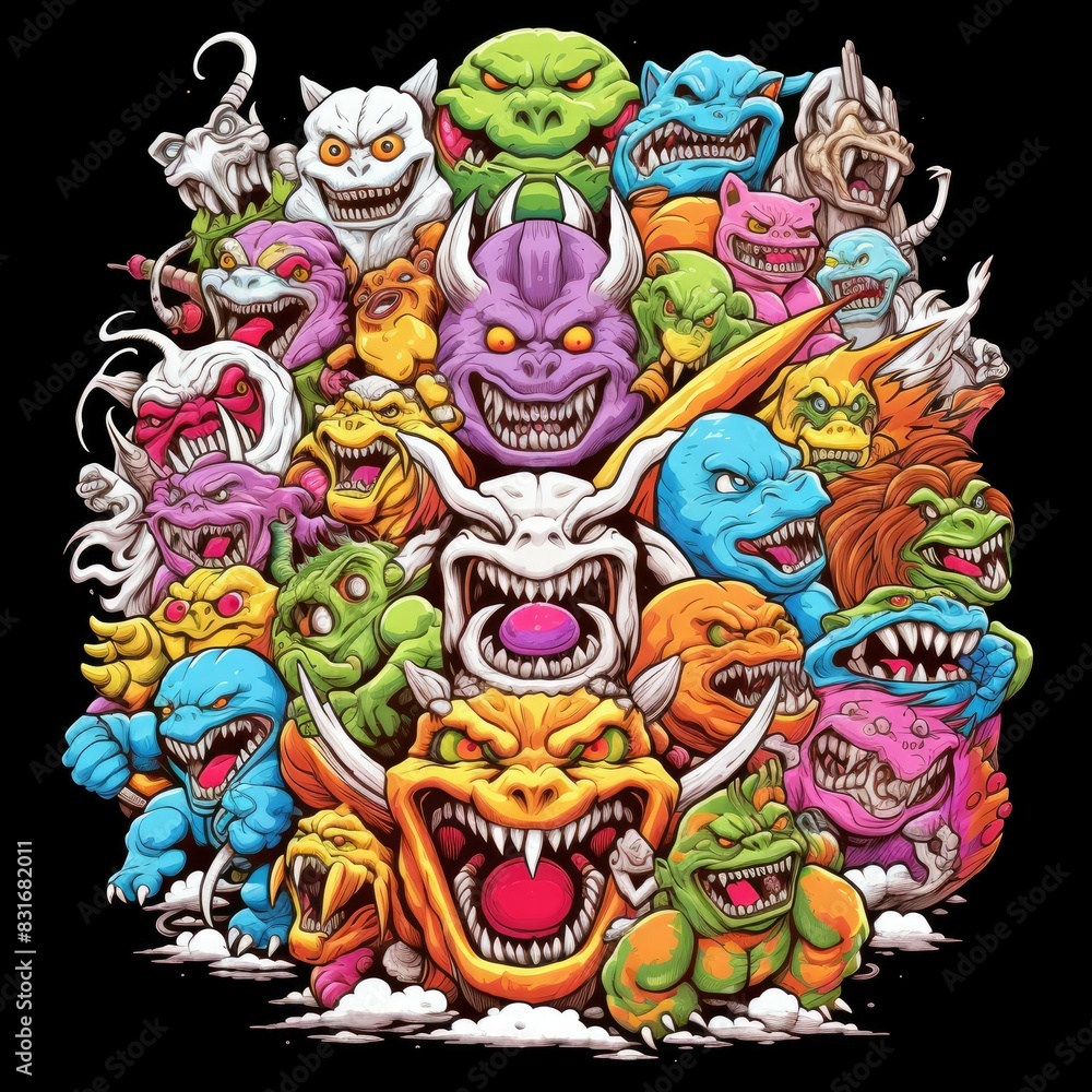 Art illustration doodle monster colorfull
Art illustration doodle monster colorfull