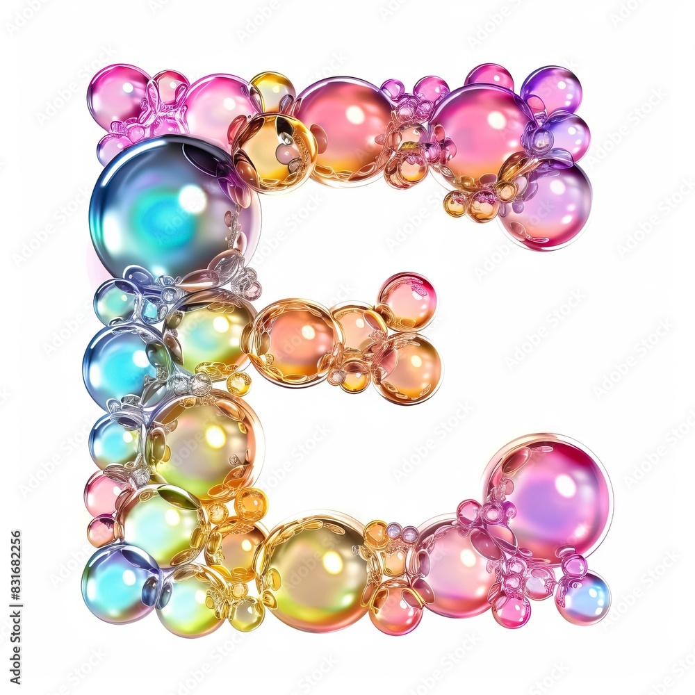 Bubble font of letter 