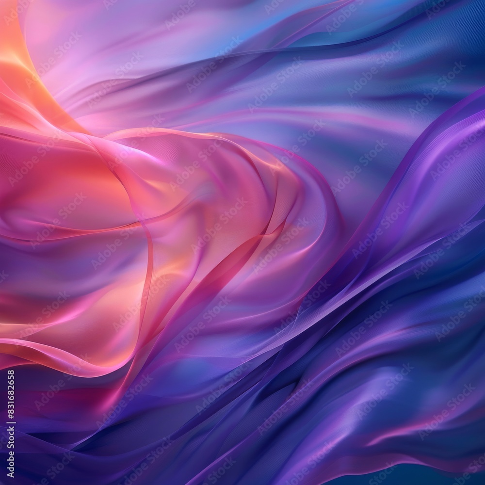 Obraz premium Abstract art piece with dancing colors and waves