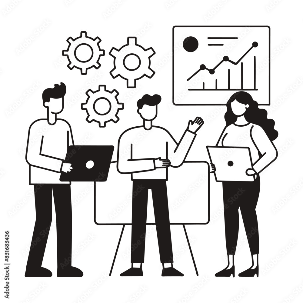 Office meeting company team vector illustration Office meeting company team vector illustration