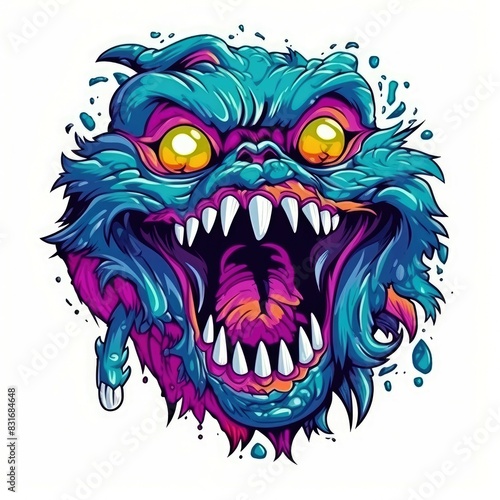 Art illustration monster angry Design t-shirt