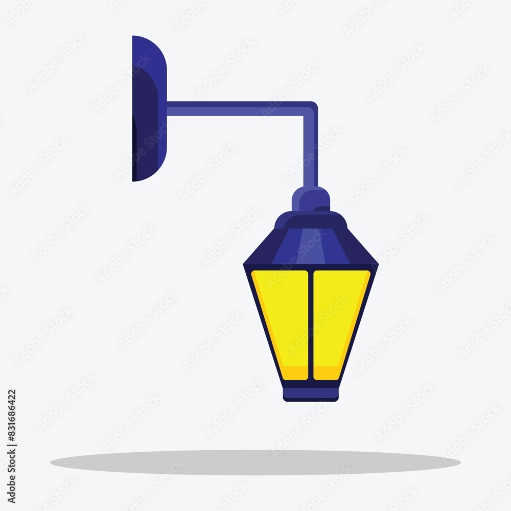 blue and yellow wall lamps icon blue and yellow wall lamps icon