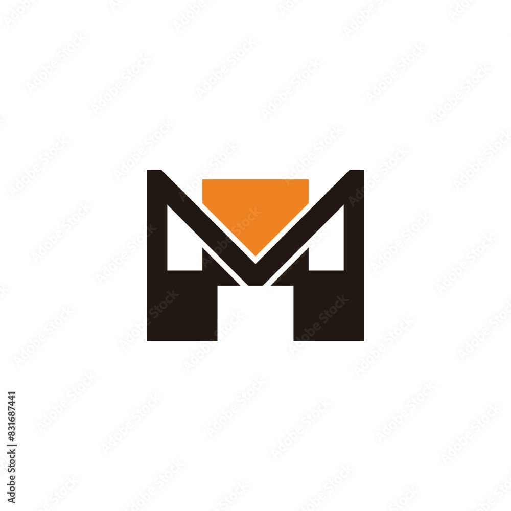 letter m box carton symbol logo vector letter m box carton symbol logo vector