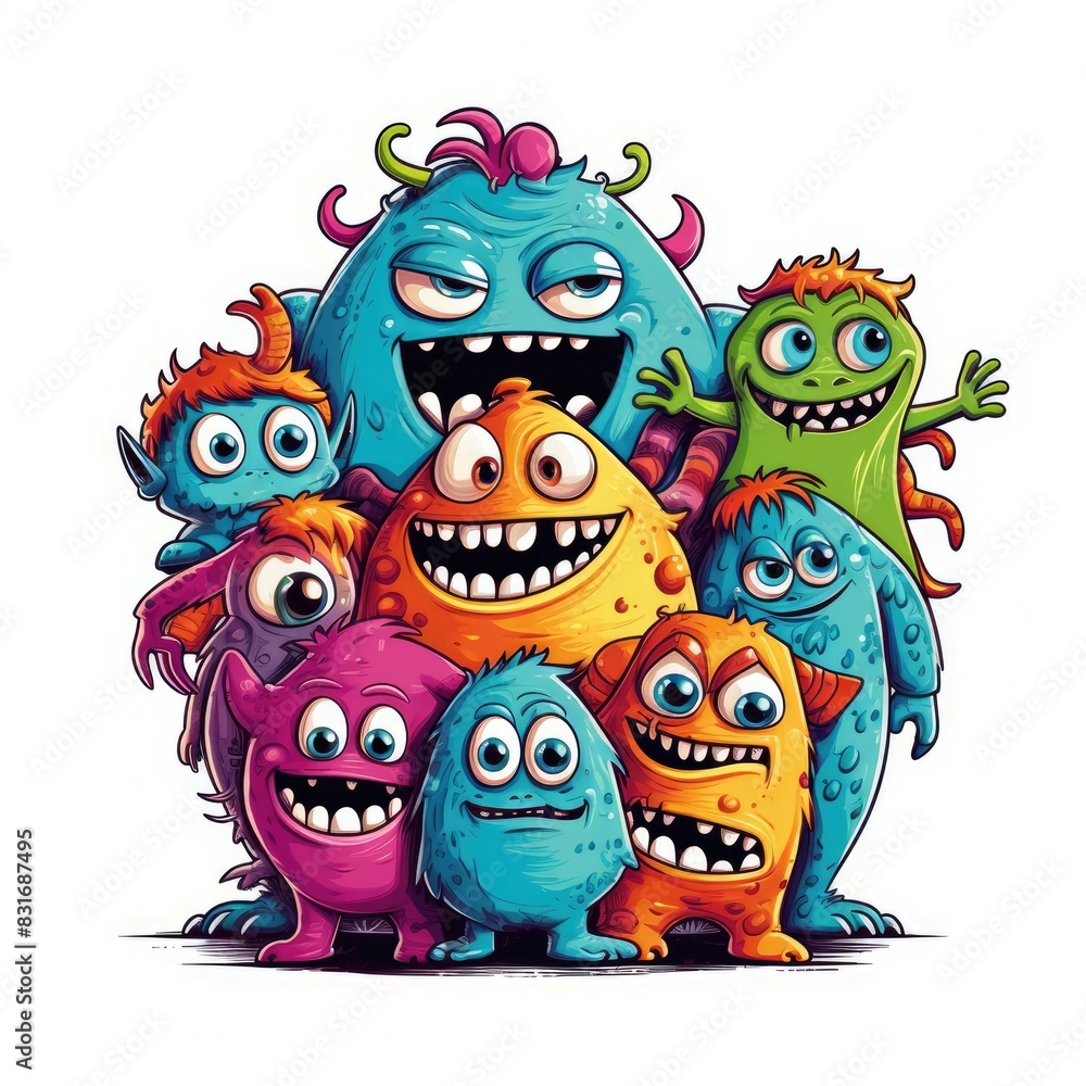 Art illustration doodle monster colorfull Art illustration doodle monster colorfull