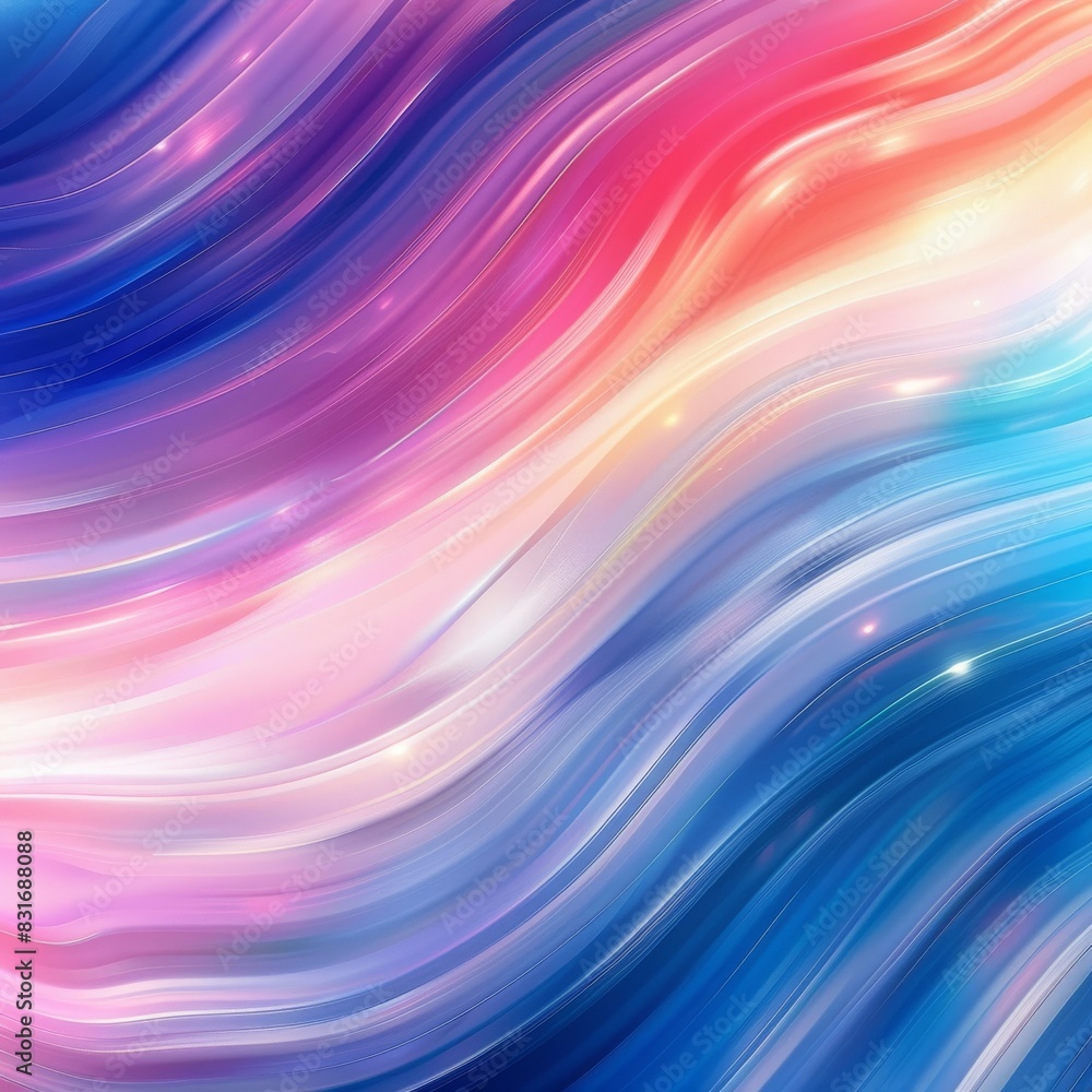 Obraz premium Digital silk dance of gracefully flowing colors