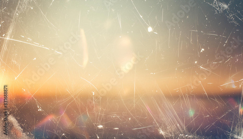 Background of retro film overly  image with scratch  dust and light leaks  vintage tone color  abstract concept