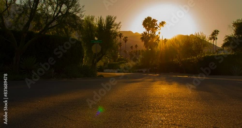 Palm Springs Trees Sunset Sunrise Silhouette Sunshine Pan Desert Coachella Valley Day