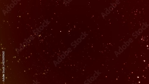 particle background with bokeh and light effects. Glow particles form lines, surfaces, complex structures in smooth motion like in the microworld or space. photo