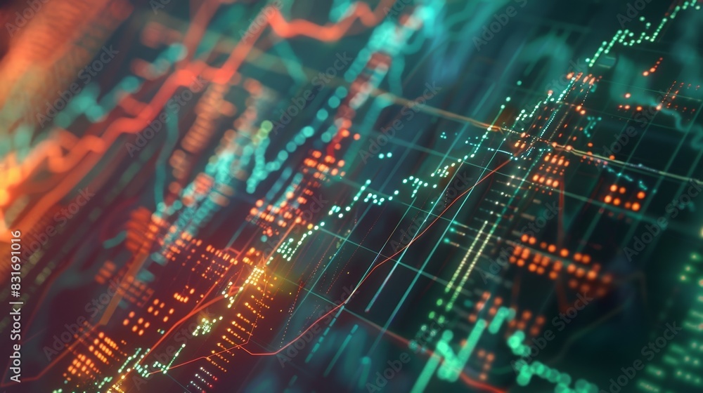 In this image the lines between AI and finance blur as neural networks interweave with intricate financial graphs and symbols. In this image the lines between AI and finance blur as neural networks interweave with intricate financial graphs and symbols.