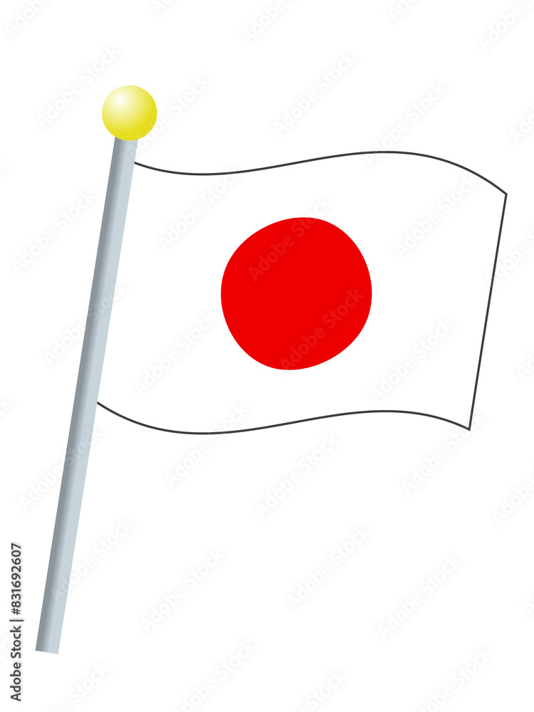 日本国旗のイラスト 日本国旗のイラスト