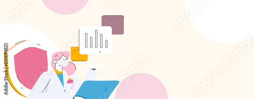 Business network security character flat vector concept operation hand drawn illustration
