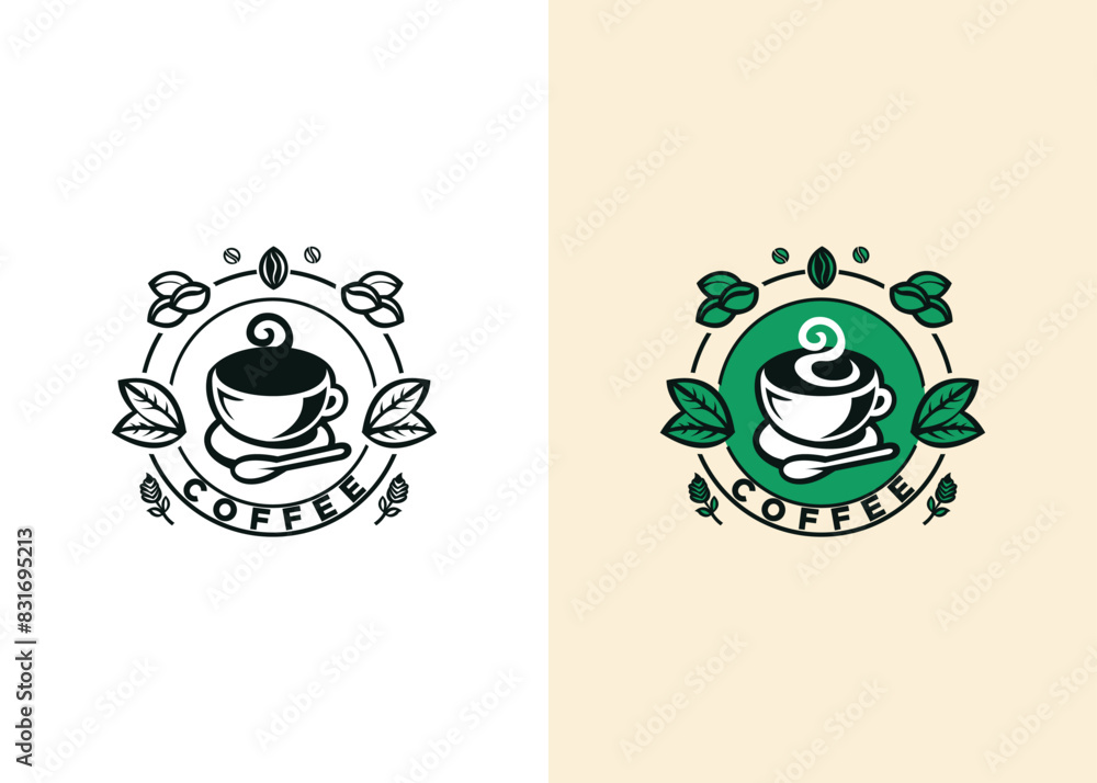 coffee cafe logo illustration design template coffee cafe logo illustration design template