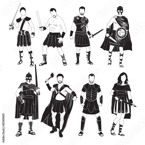 gladiator costume ready for battle