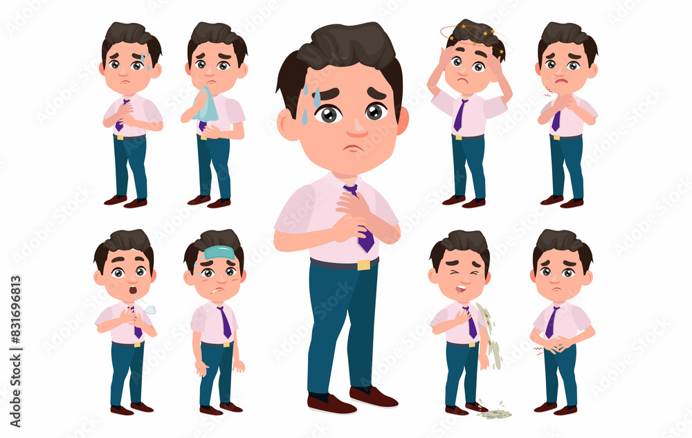Sick people with different symptoms Sick people with different symptoms