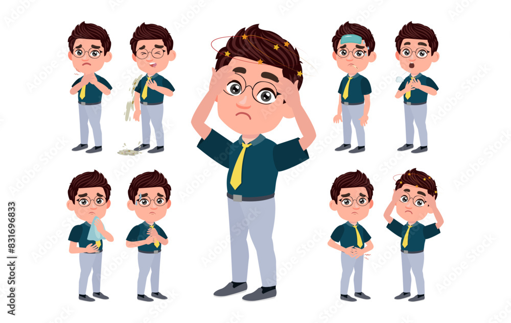 Sick people with different symptoms Sick people with different symptoms