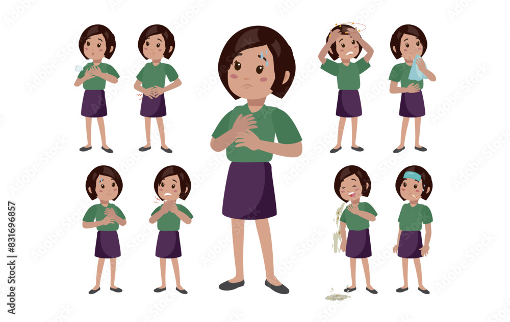 Sick people with different symptoms Sick people with different symptoms