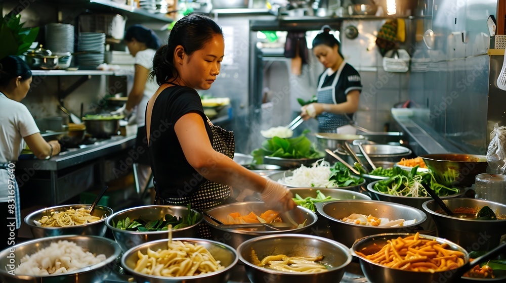 Traditional Thai Cooking in a Local Kitchen with Culinary Traditional Thai Cooking in a Local Kitchen with Culinary