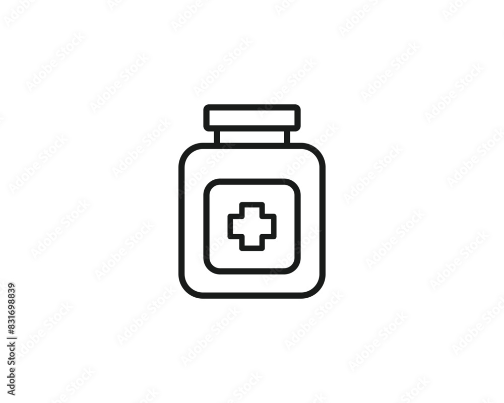 Medicine bottle icon vector symbol design illustration Medicine bottle icon vector symbol design illustration