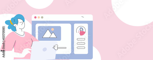 Business network security character flat vector concept operation hand drawn illustration
