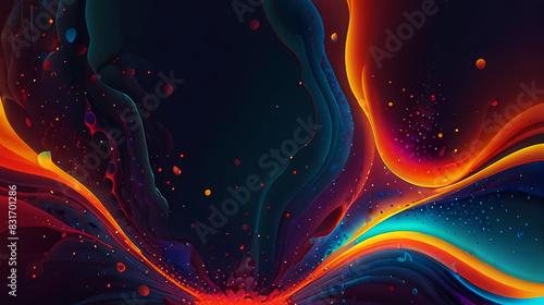 Abstract background with fluid lava lamp effects