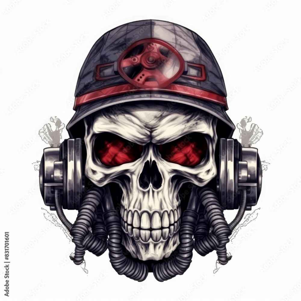 Art illustration skull biker Art illustration skull biker