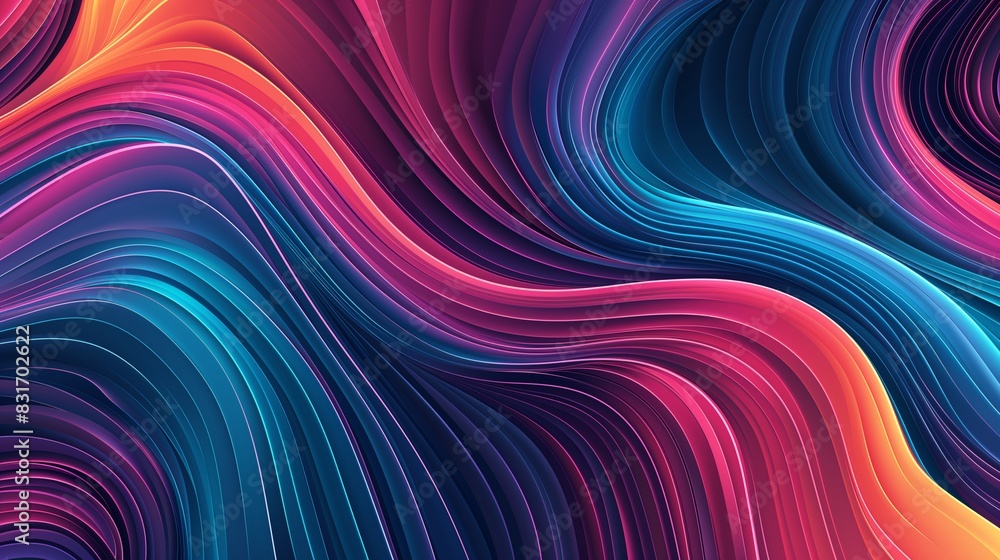 Beautiful abstract multicoloured holographic neon waves Beautiful abstract multicoloured holographic neon waves
