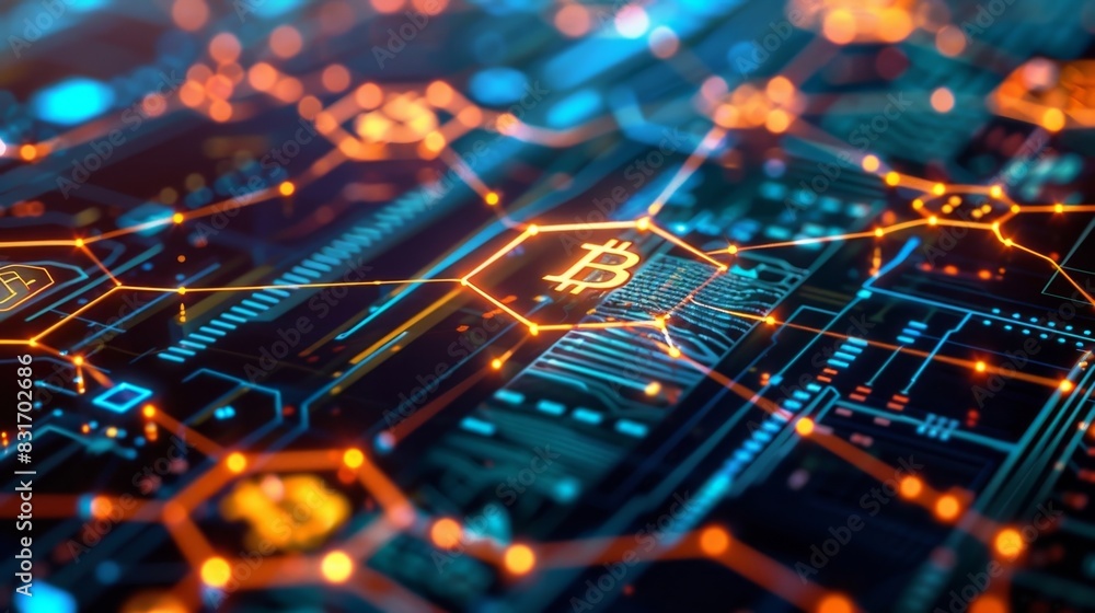 A collage of futuristic images representing the potential impact of AI and blockchain on digital payments investment strategies and overall financial operations. A collage of futuristic images representing the potential impact of AI and blockchain on digital payments investment strategies and overall financial operations.