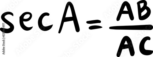 trigonometry math sin cos tan sec cosec cot handwritten
