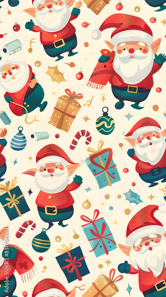 Seamless pattern of Christmas images Seamless pattern of Christmas images