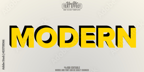 Modern shadow editable text effect, customizable poster and creative 3D font style