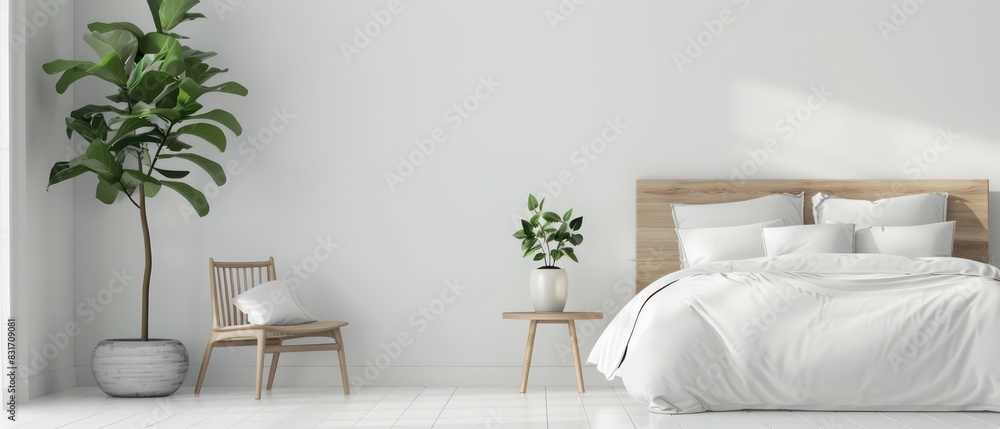 clean and modern bedoom on a contemporary home , very sleek and fresh clean and modern bedoom on a contemporary home , very sleek and fresh