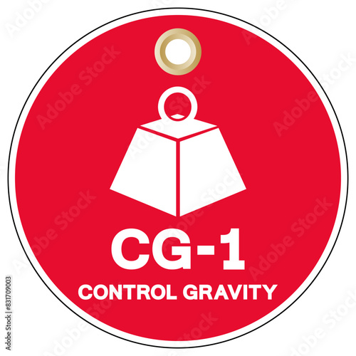 Control Gravity Tag Label Symbol Sign, Vector Illustration, Isolate On White Background. EPS10